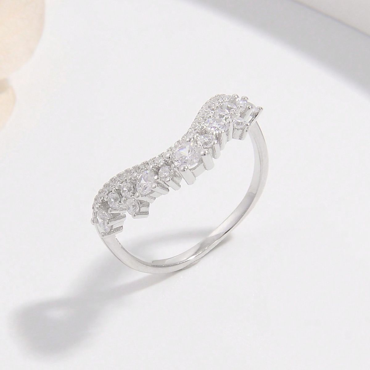 925 Sterling Silver Inlaid Zircon Ring - Jaazi Intl