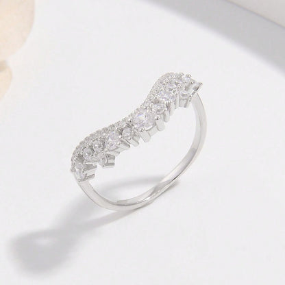 925 Sterling Silver Inlaid Zircon Ring - Jaazi Intl