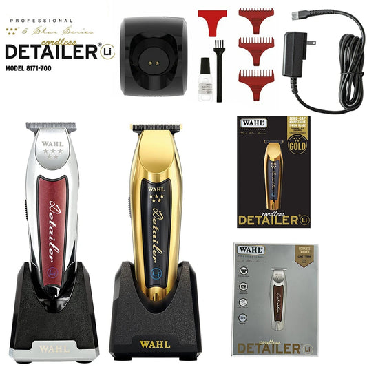 WahI 8171 Professional 5-Star Cordless Detailer Li Hair Trimmer Extra-Wide T-Blade For Barbers