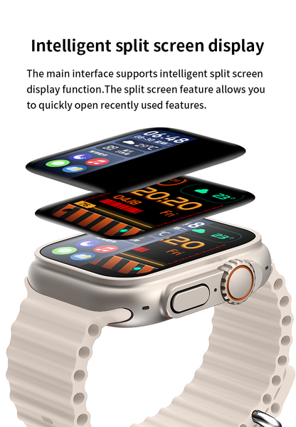 GS M9 Ultra Mini-Smartwatch-Herzfrequenz-Anruf-Scanning-Zahlung 