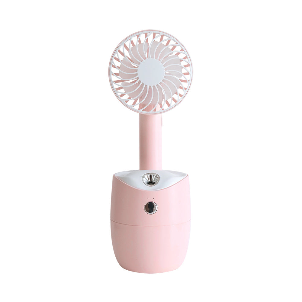 Nouveau Ventilateur de pulvérisation rotatif, Mini humidificateur Rechargeable USB, ventilateur à tête secouante silencieux et Portable 