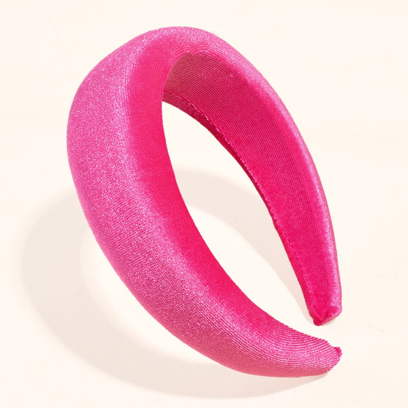 Milk Silk Face Wash Hair Band Velvet Sponge Hair Band Thickened Velvet Black Headband for Women