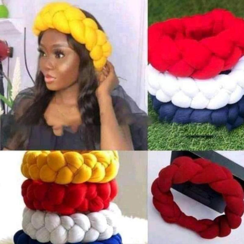 New Fashion Candy Color Women Braids Headbands Elastic Headwear Hair African Female Turban Bands Accessories Bandana Bandag L8y4