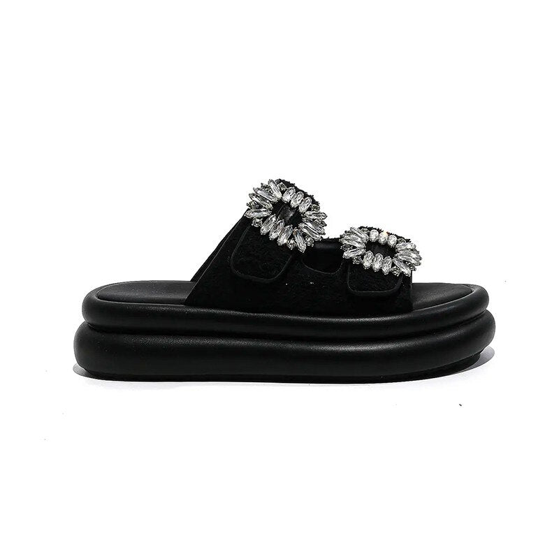 Platform Slippers for Women  Summer New Open Toe Buckle Women's Slippers Outdoor Wedge Casual Ladies Sandals Female Shoes