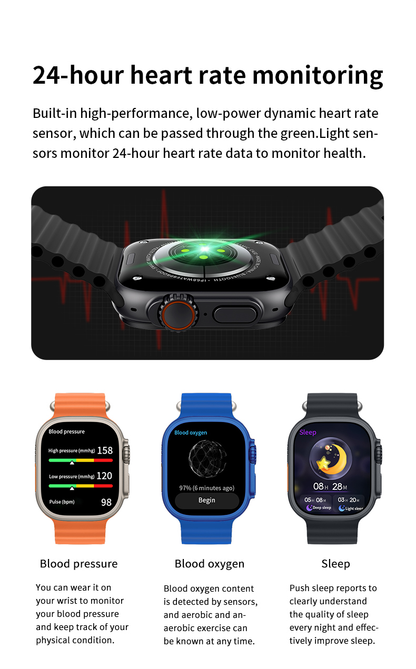 GS M9 Ultra Mini-Smartwatch-Herzfrequenz-Anruf-Scanning-Zahlung 