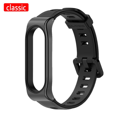 Nouveau Bracelet Original Mijobs Youth pour Xiaomi Mi Band 5 Bracelet avec cadre en métal pour Xiaomi Mi Band 4 Bracelet de remplacement en Silicone 