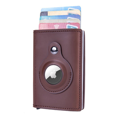 New RFID Apple Tracker Protective Cover Airtag Locator Crazy Horse Card Pack RFID Carbon Fiber