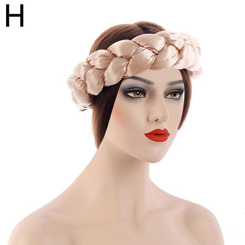 New Fashion Candy Color Women Braids Headbands Elastic Headwear Hair African Female Turban Bands Accessories Bandana Bandag L8y4