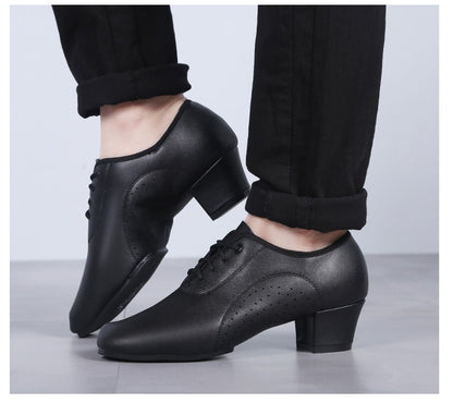 Chaussures de danse latine pour hommes en cuir véritable