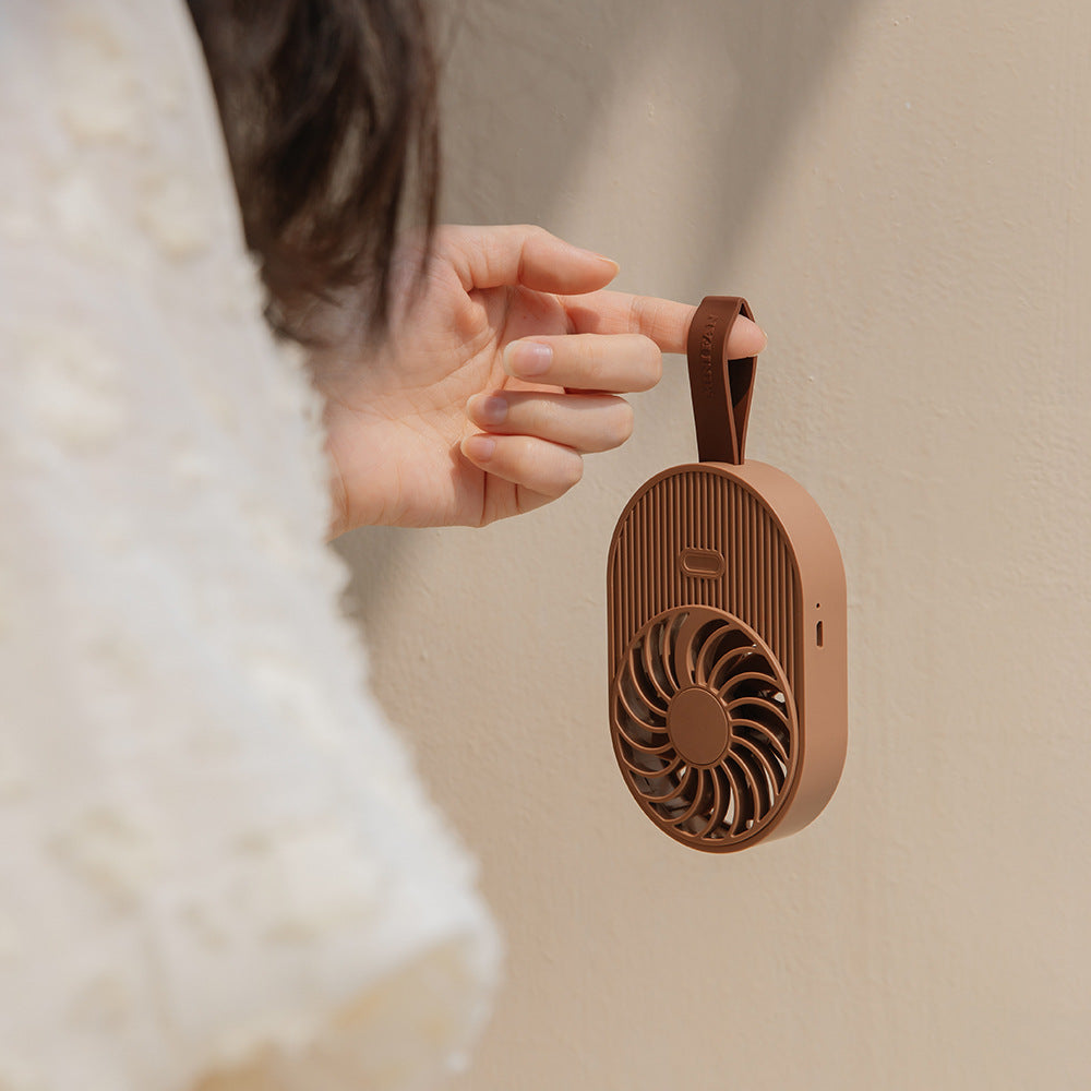 Ice Cream Shape Hanging Neck Small Fan Mini USB Handheld Mute Outdoor Convenient Fan Creative Gift