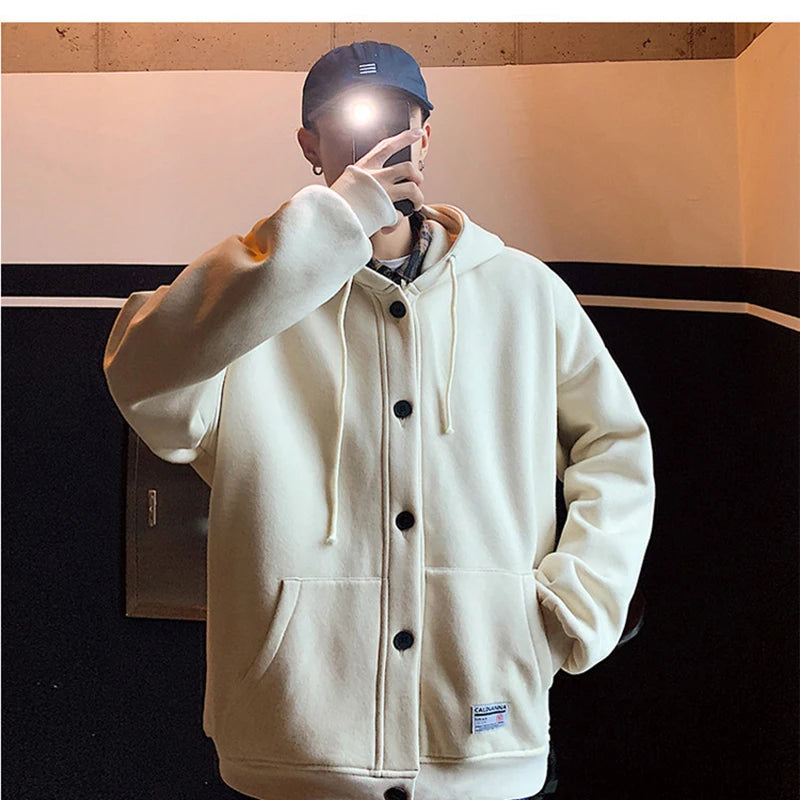 Fashion Solid Hoodies Sweatshirts Tops Sports Hip Hop Men Women Hooded Pullover Button Long Sleeve Boy Girl Hoodie Hoody Clothes