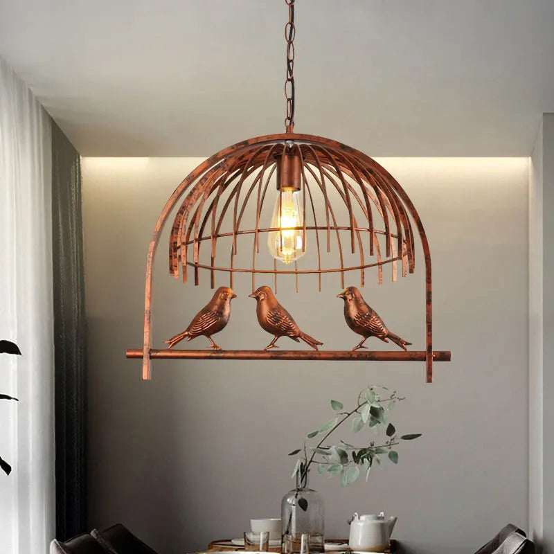 Nordic Bird Lights Bedroom Dining Room Pendant Lamp Amercian Country Droplight Kitchen Restaurant Headlight Cafe Chandelier