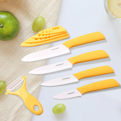 FINDKING top quality ceramic Zirconia kitchen knife set Ceramic Knife 3 4 5 6 inch Peeler Covers for Meat bread fruit knives set