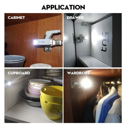 NAIERDI Universal Hinge Light LED Sensor Cabinet Light Cupboard Inner Hinges Lamp Home Kitchen Bedroom Wardrobe Night Light