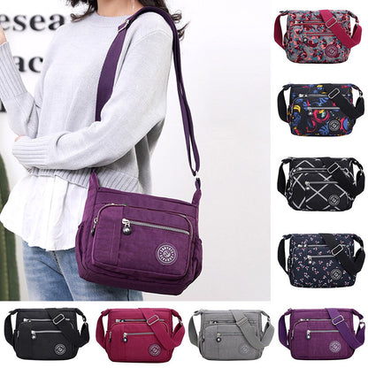 MAIOUMY Women's Fashion Solid Color Zipper Waterproof Nylon Shoulder Bag Crossbody Bags For Women Messenger Bags Bolsa Feminina