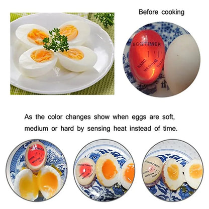 Wholesale 1pcs Egg Perfect Color Changing Timer Yummy Soft Hard Boiled Eggs Cooking Kitchen