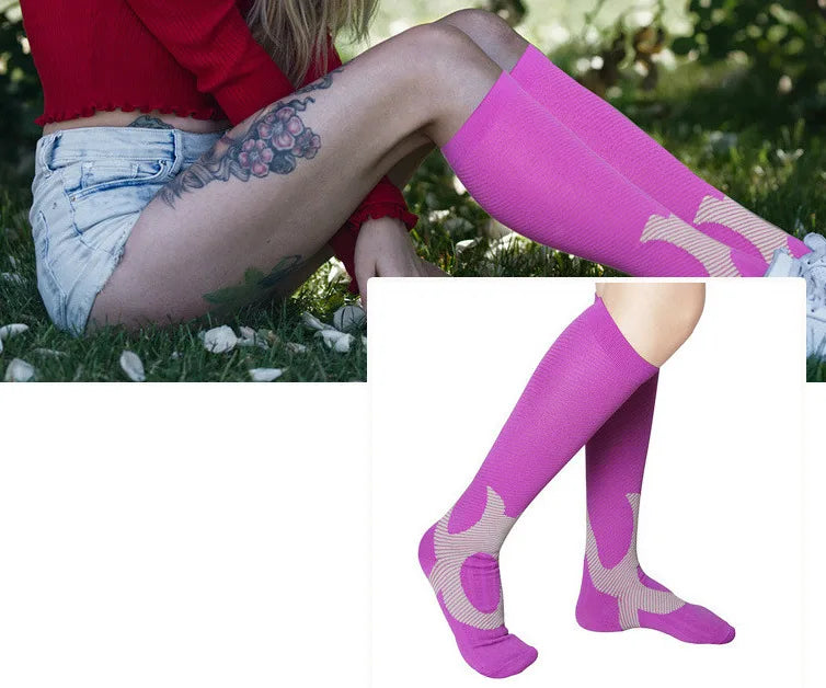 Men's Sports Compression Socks Varicose Veins Cycling Socks Nursing Running Compression Socks Nurse Outdoor Natural Hiking