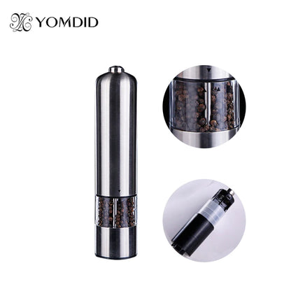 Stainless Steel Electric Salt Pepper Mill Spice Grinder Muller Kitchen Tool