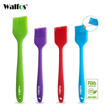 WALFOS Pastry Brushes-BBQ Cake Oil Brush For Barbecue Grill -Heat Resistant Silicone Basting Brushes For Cooking Kitchen Brush