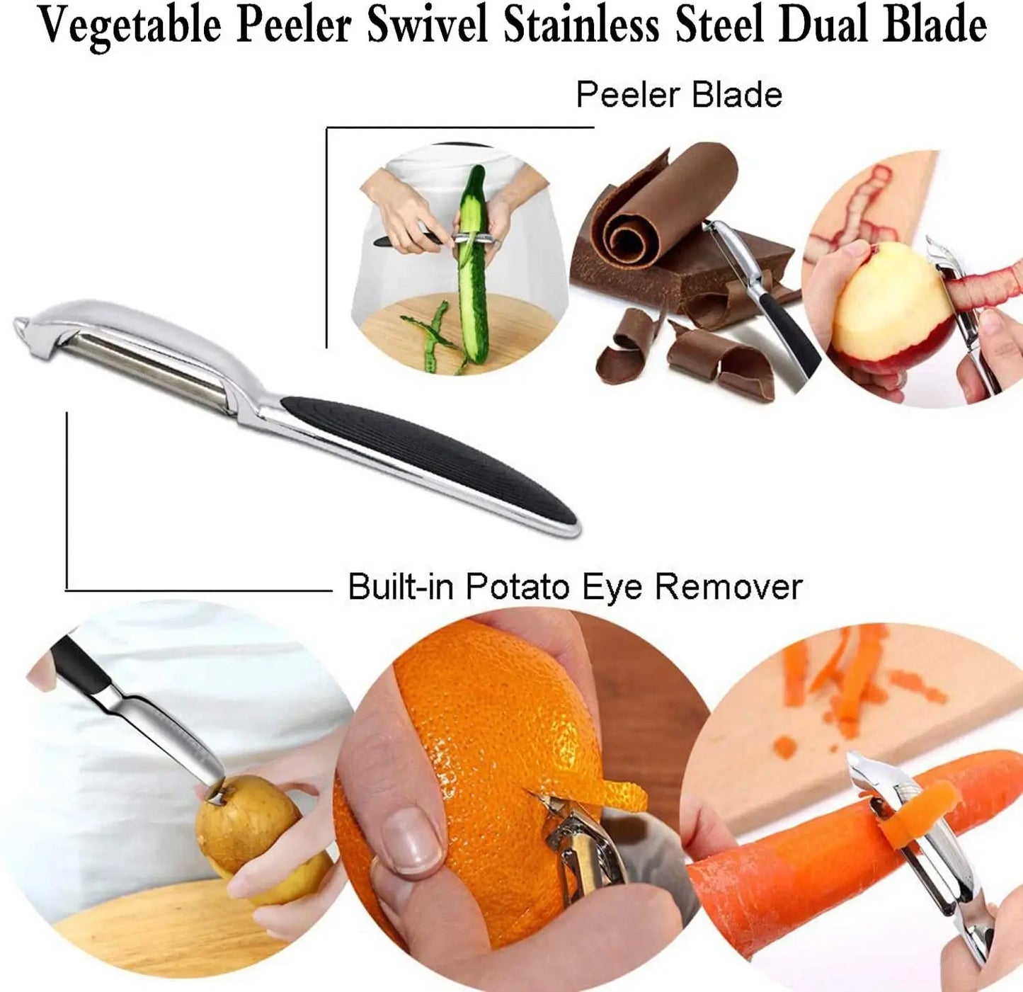 Vegetable Peeler stainless Steel Potato Peeler Sharp Fruit Carrot Julienne peeler,Kitchen Gadget Accessories Vegetable slicer