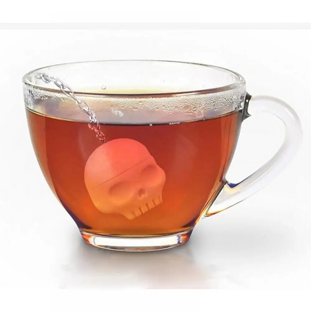 Silicone Skull Shape Tea Strainers Food Grade Tea Infuser Tools Non-toxic Brewing Device Herbal Spice Filter Kitchen Accessories