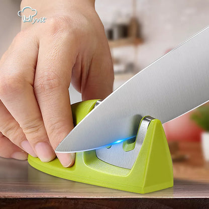 Knife Sharpener Whetstone Kitchen Knives Sharpening Stone Grindstone Grinder Stone Two Stages Diamond And Ceramic Household Tool