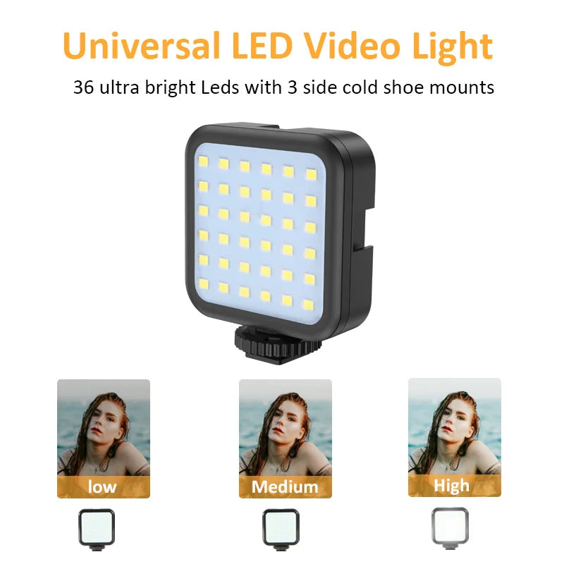 Smartphone Vlog LED Video Light Kit DSLR SLR Phone Vlog Tripod Vlogging Kits Live Selfie Fill Light with Microphone LED Light