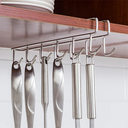 ORZ Kitchen Utensils Organizer Shelf  Storage Towel Hooks Housekeeper Hangers Cabinet Storage Shelves For Kitchen Convenience