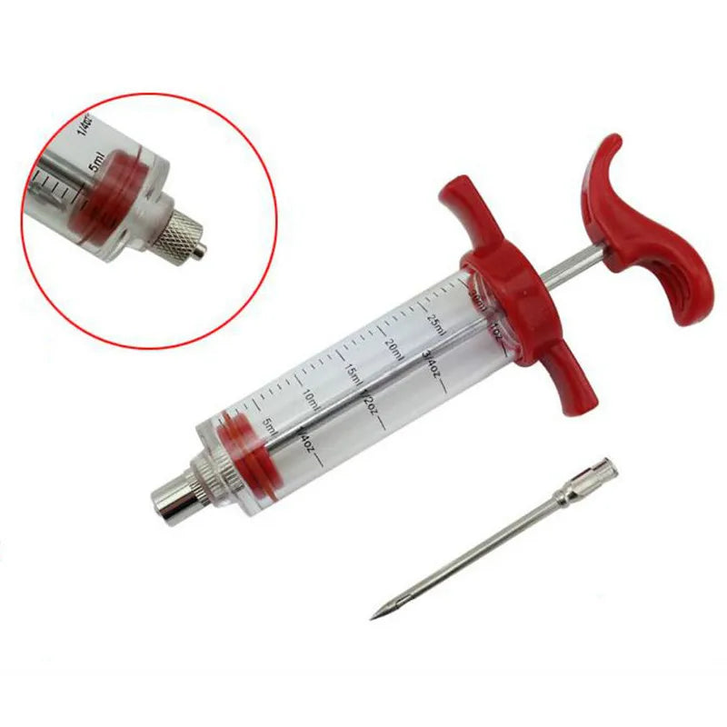 Marinade Injector Flavor Syringe Cooking Meat Poultry Turkey Chicken BBQ Tool Cooking Syinge Accessories Kitchen Tools