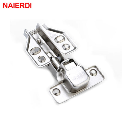 NAIERDI 90 Degree Hydraulic Hinge Angle Corner Fold Cabinet Door Hinges Furniture Hardware For Home Kitchen Cupboard With Screws