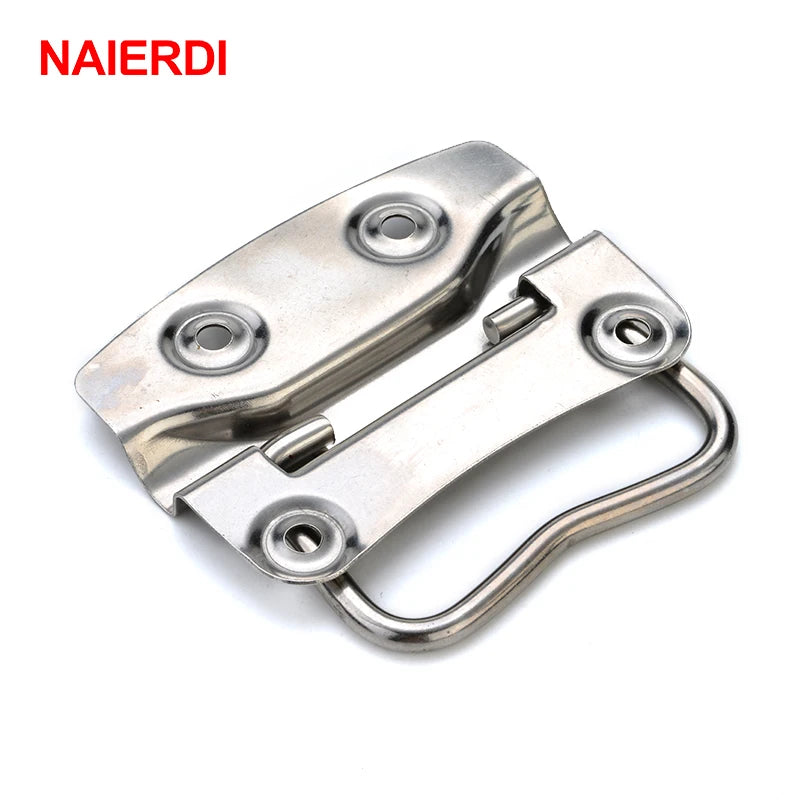 NAIERDI-J203 Cabinet Handle Wooden Case Knobs Tool Boxes Stainless Steel Handles Kitchen Drawer Pull For Furniture Hardware