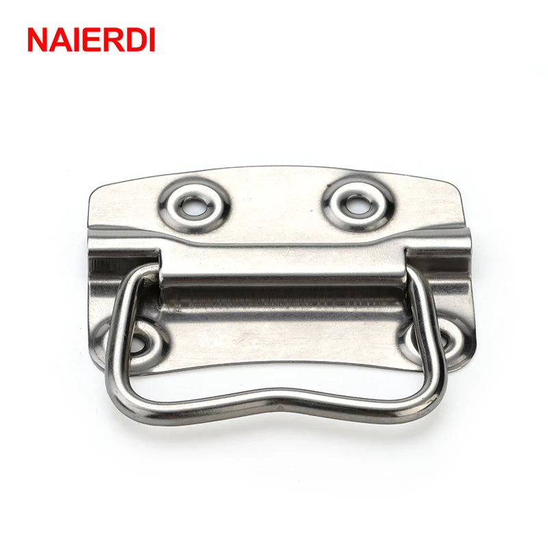 NAIERDI-J203 Cabinet Handle Wooden Case Knobs Tool Boxes Stainless Steel Handles Kitchen Drawer Pull For Furniture Hardware