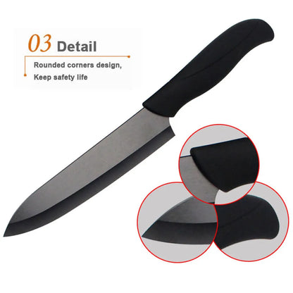 FINDKING Brand black ceramic blade kitchen knife set Zirconia kitchen Ceramic Knife set 3" 4" 5" 6" inch+ Peeler+4 Covers