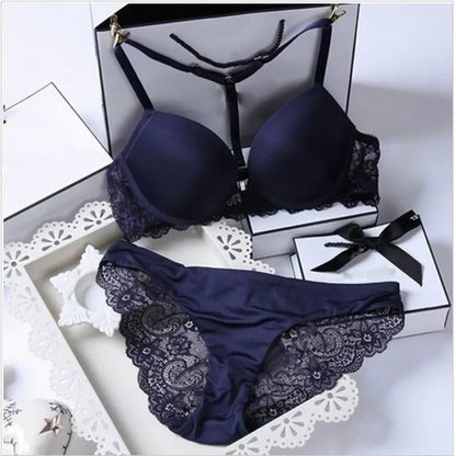 Heißer Verkauf 8 Farbe Sexy Elegante ABC Cup Bh und Panty Set Frauen Bhs Sets Dame Unterwäsche Push-Up Wäsche kurze Tanga