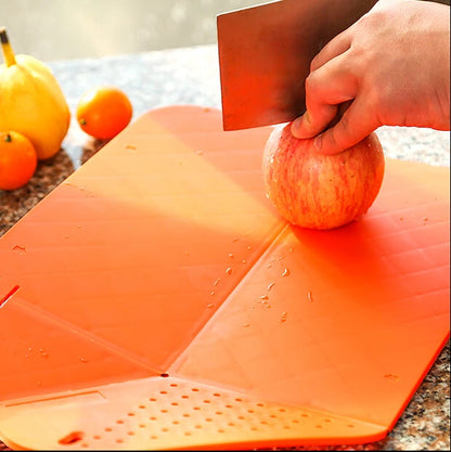 Free Shipping Multifunctional Foldable Drain and Plastic Cutting Board Chopping Boards Kitchen Supplies Colors Vary (00125)