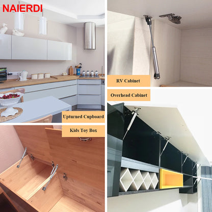 NAIERDI 6kg/10kg/15kg Cabinet Door Kitchen Cupboard Hinges Copper Door Lift Support Gas Hydraulic Spring Hinge Hardware