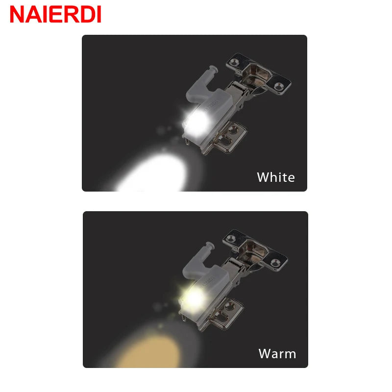 NAIERDI Universal Hinge Light LED Sensor Cabinet Light Cupboard Inner Hinges Lamp Home Kitchen Bedroom Wardrobe Night Light