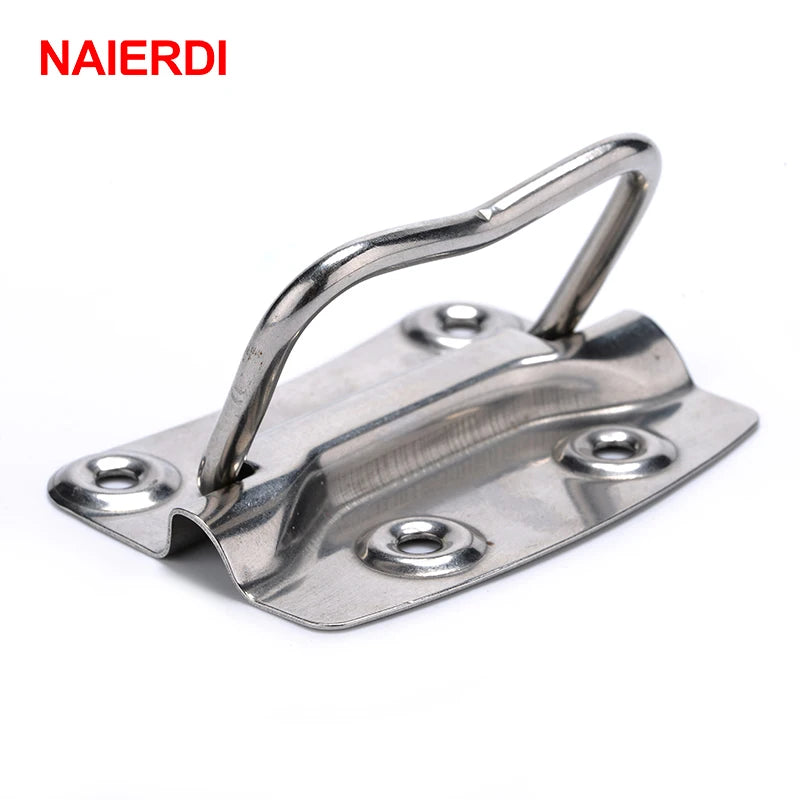 NAIERDI-J203 Cabinet Handle Wooden Case Knobs Tool Boxes Stainless Steel Handles Kitchen Drawer Pull For Furniture Hardware