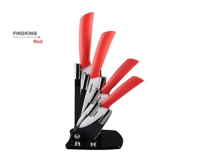 High quality 3" 4" 5" 6" inch brand Paring Fruit Utility Chef Kitchen Ceramic Knife Sets + Acrylic Holder Block + free shipping