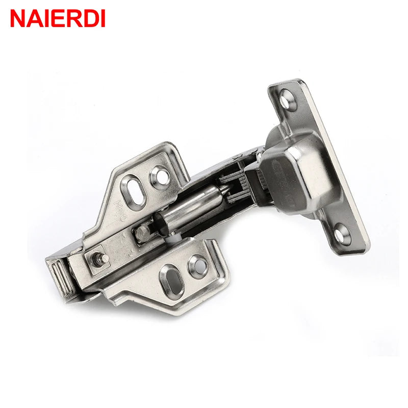 NAIERDI 90 Degree Hydraulic Hinge Angle Corner Fold Cabinet Door Hinges Furniture Hardware For Home Kitchen Cupboard With Screws