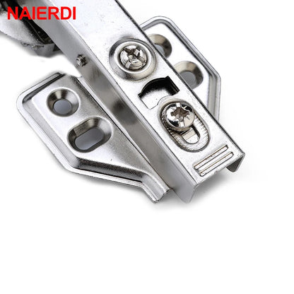 NAIERDI 90 Degree Hydraulic Hinge Angle Corner Fold Cabinet Door Hinges Furniture Hardware For Home Kitchen Cupboard With Screws