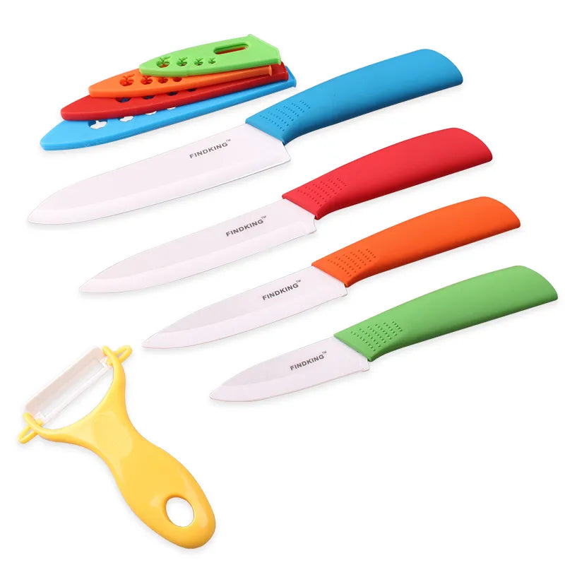 Kitchen Quality ceramic knives for fruits Gifts Zirconia 6 Colors knife set Ceramic Knife Set 3 4 5 6 inch with peeler Covers