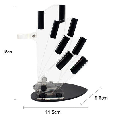 Transparent and heart botton acrylic ceramic knife holder, kitchen knife stand