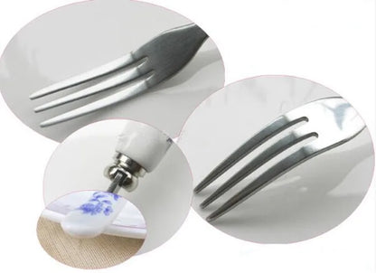 Free shipping (3pcs/lot)Kitchen tool Fashion Stainless Steel Fork /156mm Bone China fruit fork /cake dessert fork tableware