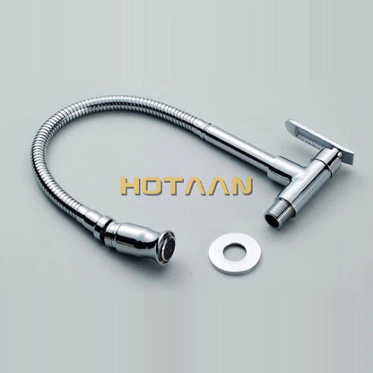 HOTAAN 1set  new Wall mounted chrome kitchen sink faucet Kitchen Tap Single cold Water Tap torneira cozinha de parede