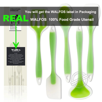 WALFOS Food Grade Silicone Cooking Tools Accessories Heat-Resistant Kitchen Utensil Set Non-Stick spatula turner ladle spoon