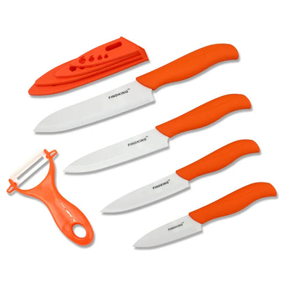 FINDKING Brand top quality beauty gift set Zirconia kitchen Ceramic Knife set 3" 4" 5" 6" inch+ Peeler+Covers