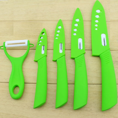 Kitchen Quality ceramic knives for fruits Gifts Zirconia 6 Colors knife set Ceramic Knife Set 3 4 5 6 inch with peeler Covers