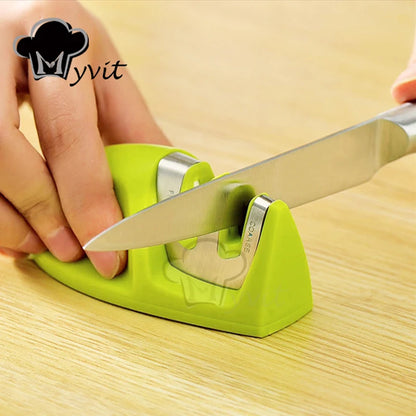 Knife Sharpener Whetstone Kitchen Knives Sharpening Stone Grindstone Grinder Stone Two Stages Diamond And Ceramic Household Tool