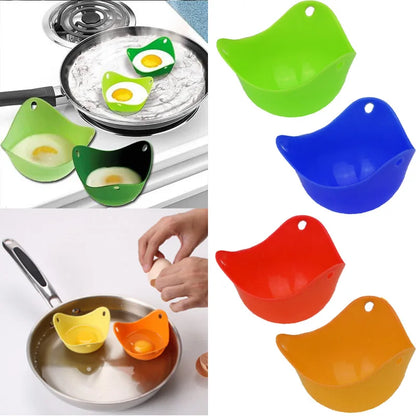 WALFOS FOOD GRADE Flexibe Silicone Egg Poacher Cook Poach Pods Kitchen Tool Baking Poached Cup Egg Kitchen Cooking Tools